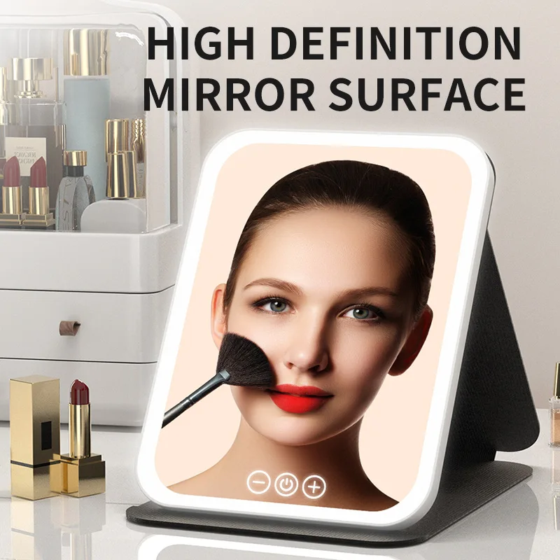 Hot Sale Makeup mirror Private Label Cosmetic Tools LED folding Makeup Mirror