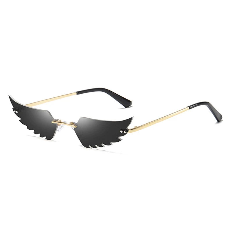 Party Sunglasses wing Hippie Shades with Colored Lenses Funny wing Shape fashionable cool animals wing shaped small