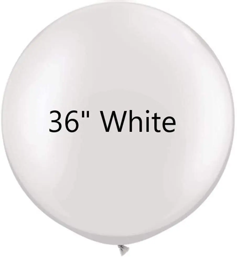 36 inch White Latex Balloons Large Round Balloon for Birthday Wedding Party Decorations