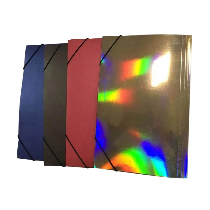 Office Supplies 3 Flap A4 Size Paper File Folder with Elastic Band Closure