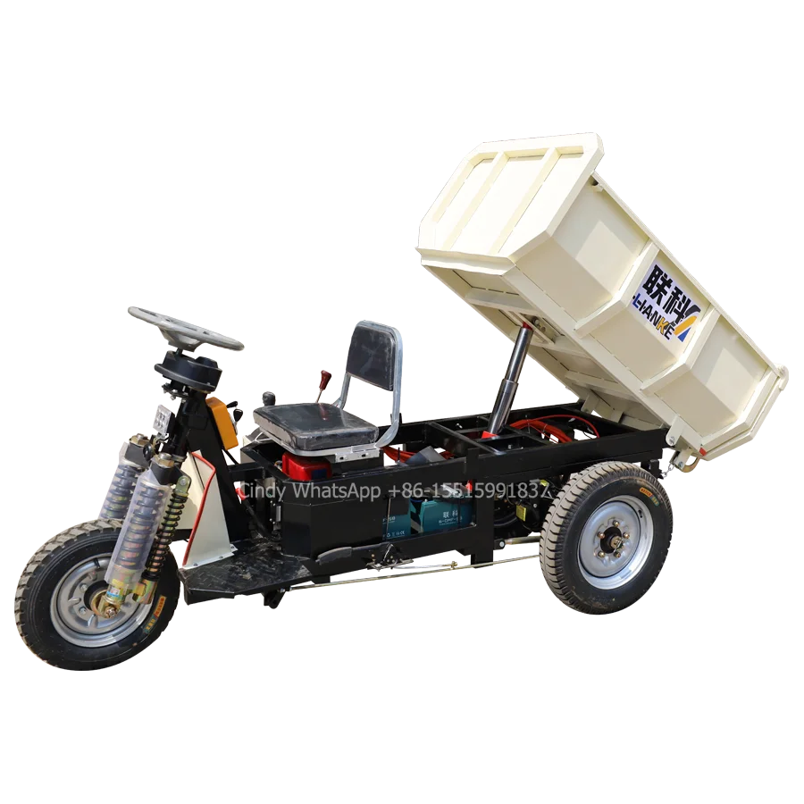 Quick rear dumping motorcycle loader dump truck mini dumper motor cart for mining
