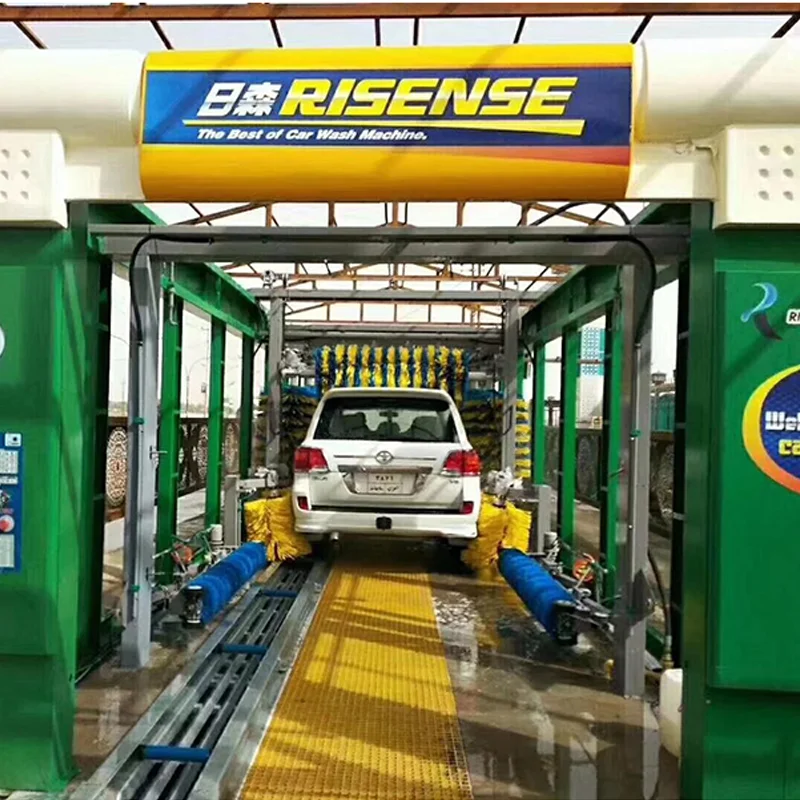 Risense best commercial tunnel automatic belt conveyor car wash with air dryer and water tank for sale