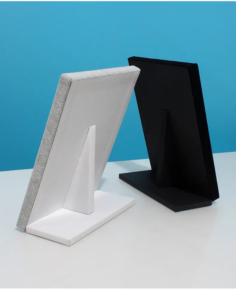 High Quality Velvet Suede 50 Slots White Gray Colors Rings Display Stand Unique Elegant Ring Holder Bracket