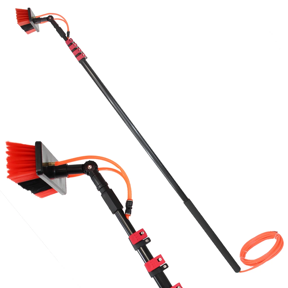 New products 20ft/6m water fed pole cleaning equipment wfp goose neck household cleaning tools