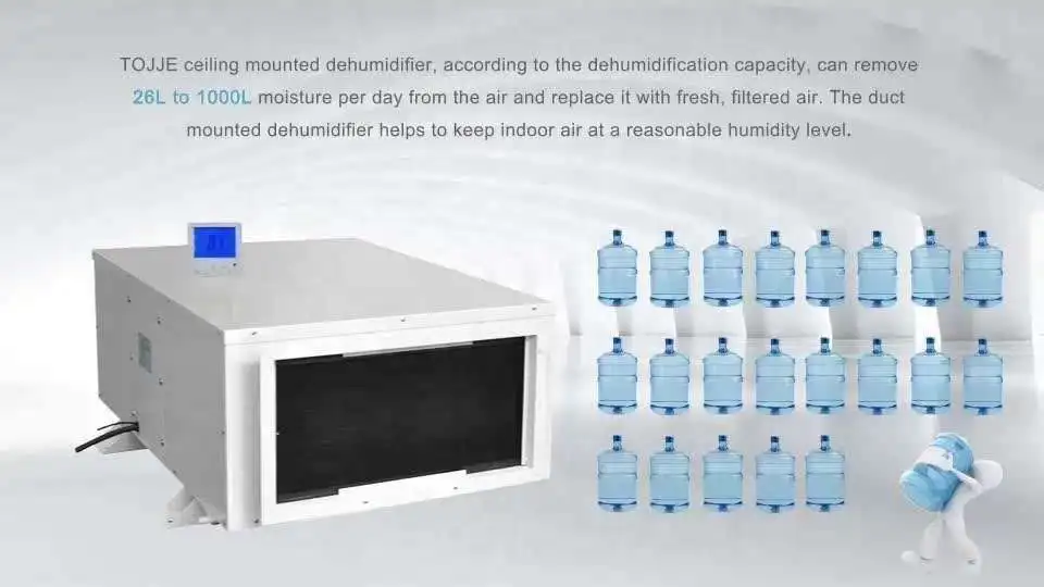 168L/D Best Quality Machine Ceiling Mounted Dehumidifier Greenhouse Agriculture Dehumidifier For Industrial
