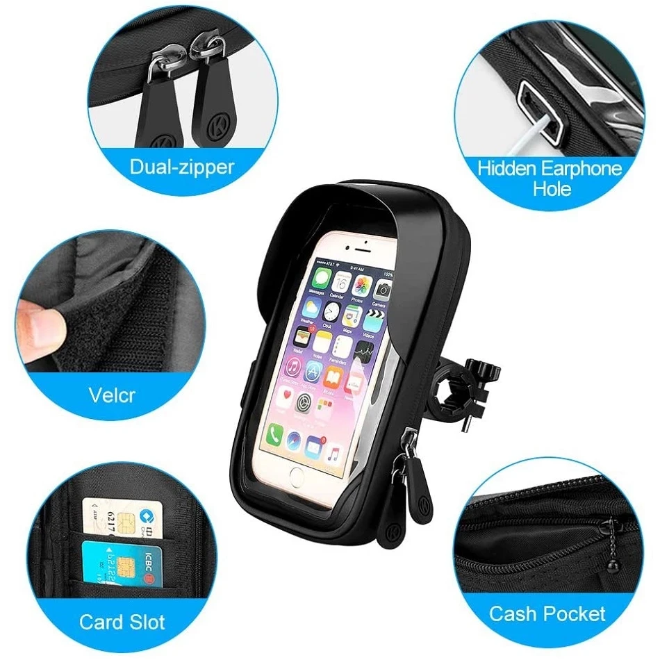 Waterproof Phone Holder Motorcycle Bike Cycling New Touchable Screen Bicycle Phone Holder