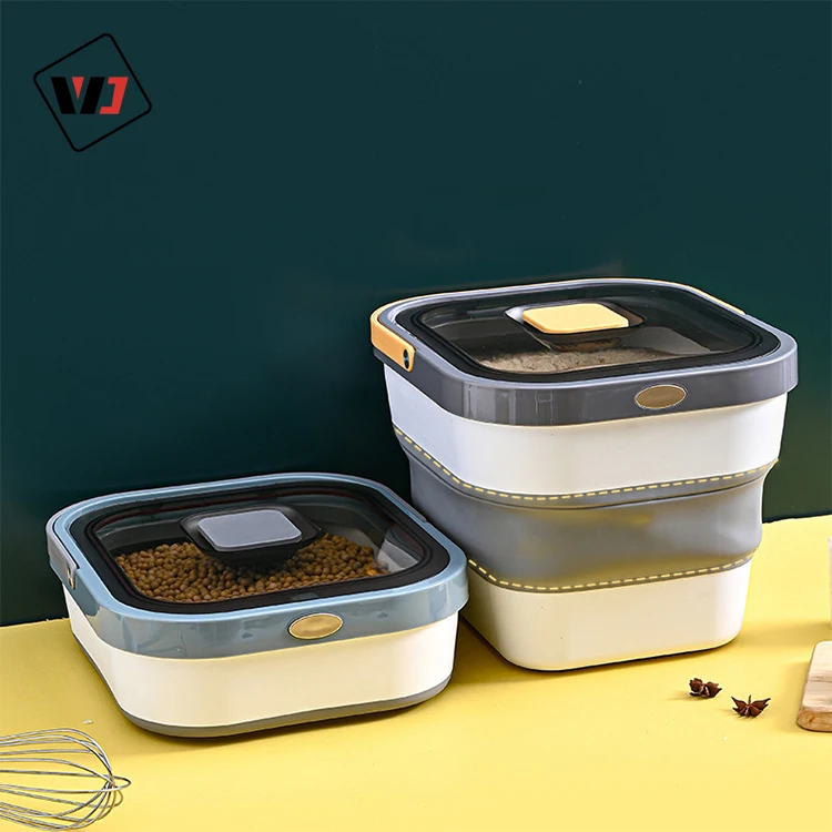 Easy carrying bullet cover design rice container big plastic storage new shape insect proof  plastic rice storage containers