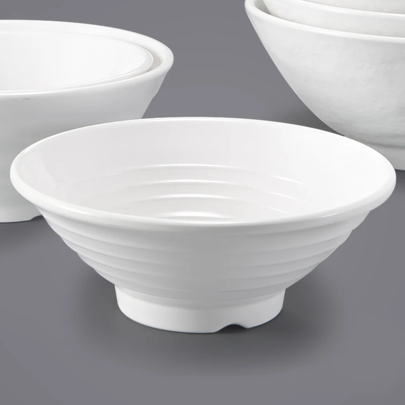 big white large bowls Hot Sale Wholesale japanese korean serving soup bowl ramen melamine ramen bowl tableware