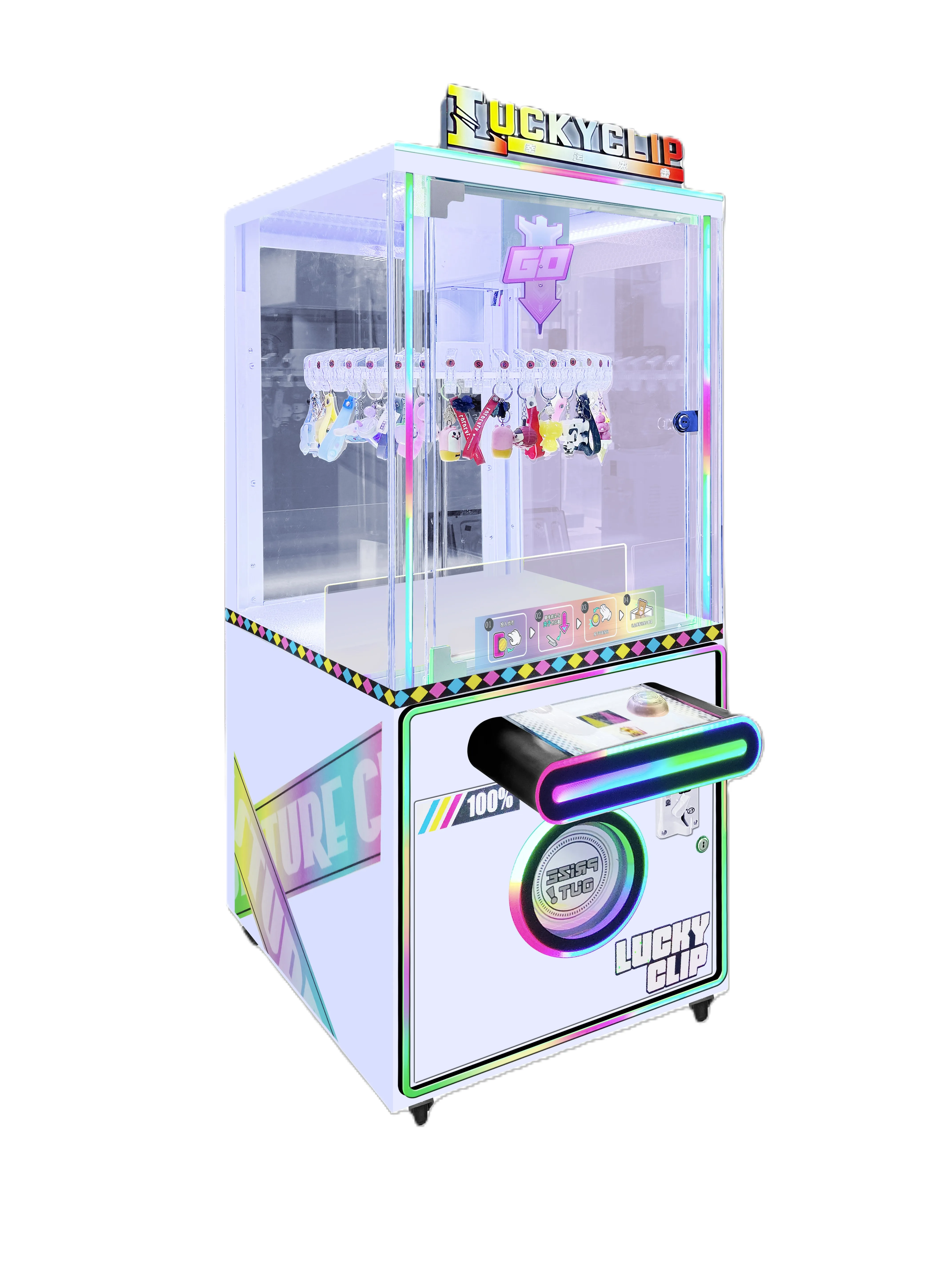 Mini Small Prize Vending Machine For Arcade Zone Coin Operated Quality Clip prize Gift Claw Machine Game