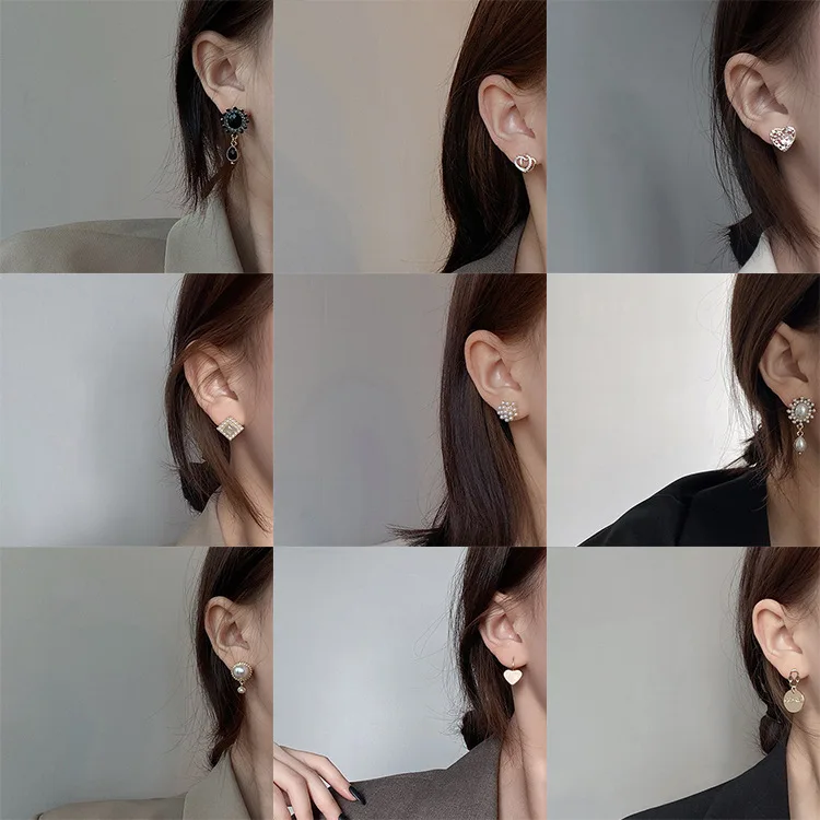 
Hoop Butterfly Statement Earrings Handmade 925 Rhinestone Fashion Pendant Earrings 925 Sterling Silver Silver Plated Retro Alloy 