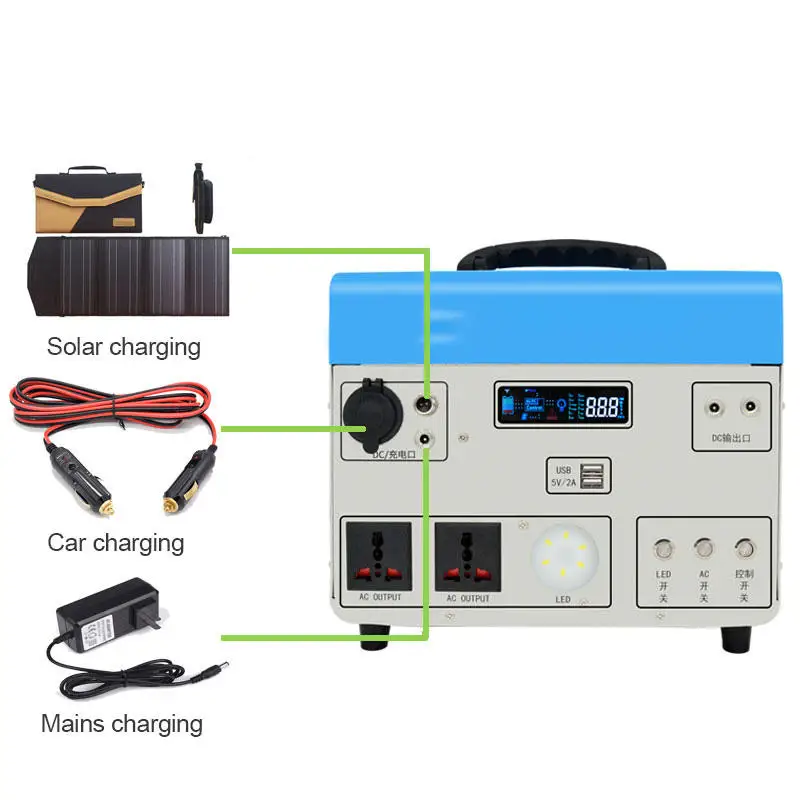 Power Generator 1500W Portable Power Supply 12.8v/150ah 1920ah 110V220V Lifepo4 Power Station Homeuse Outdoor Camping MPPT JN