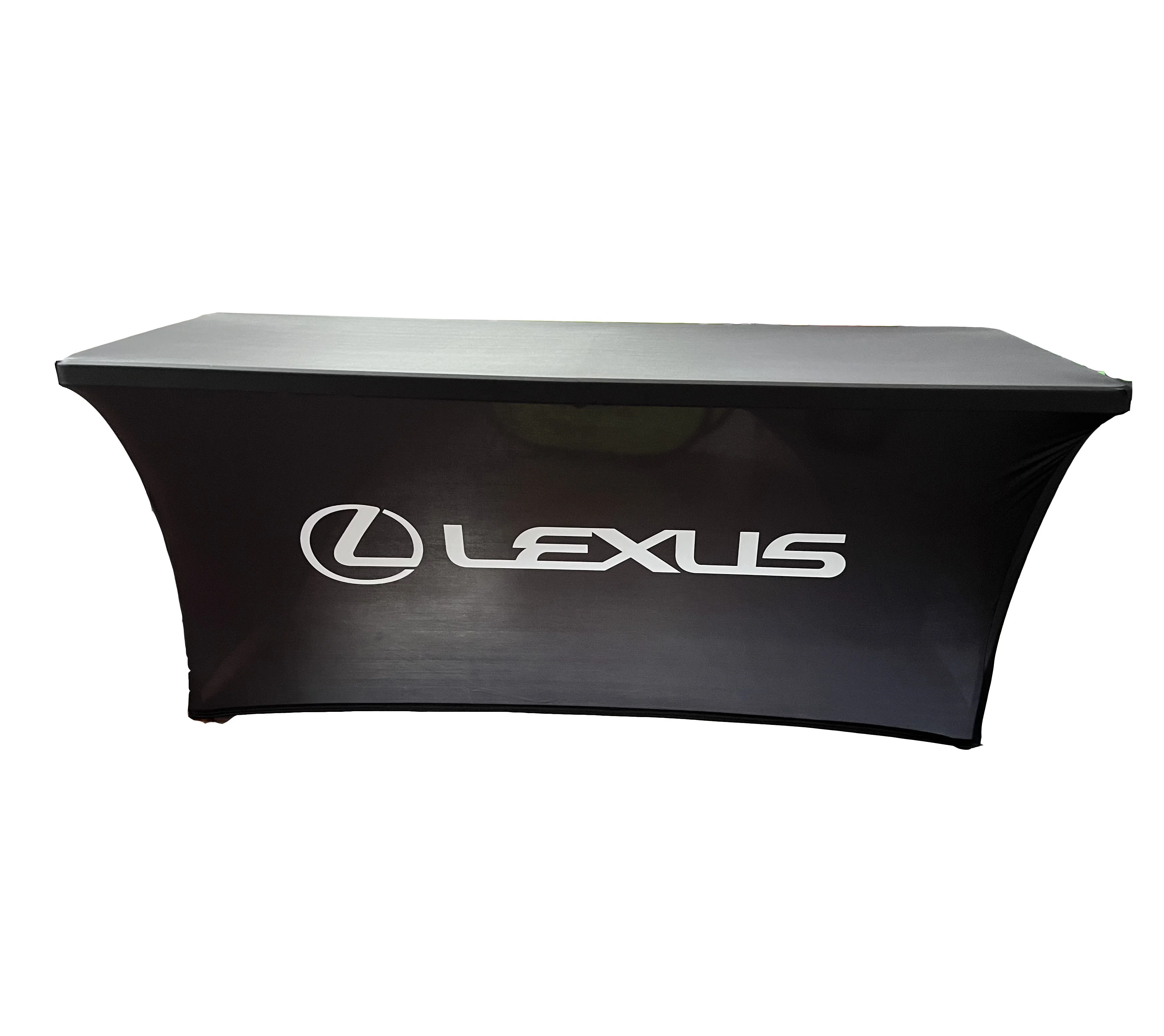 Скатерть для рекламных мероприятий из спандекса, высокое качество, печать логотипа, скатерть для стола на заказ