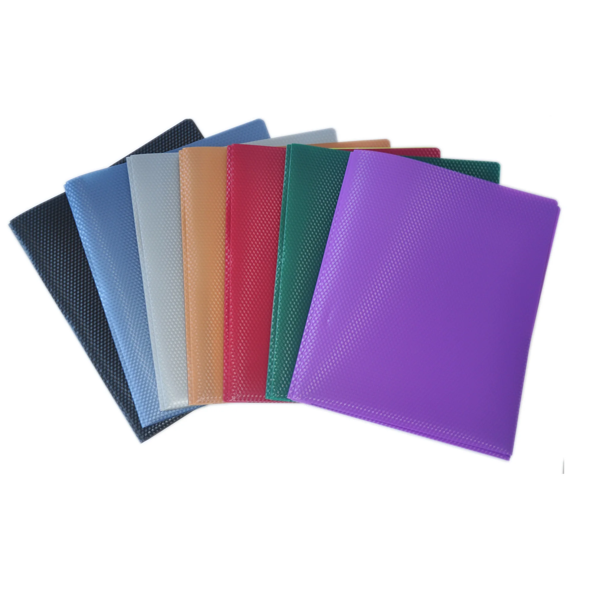 Customized A4 plastic PP two pockets portfolio document file folders with 3 prongs