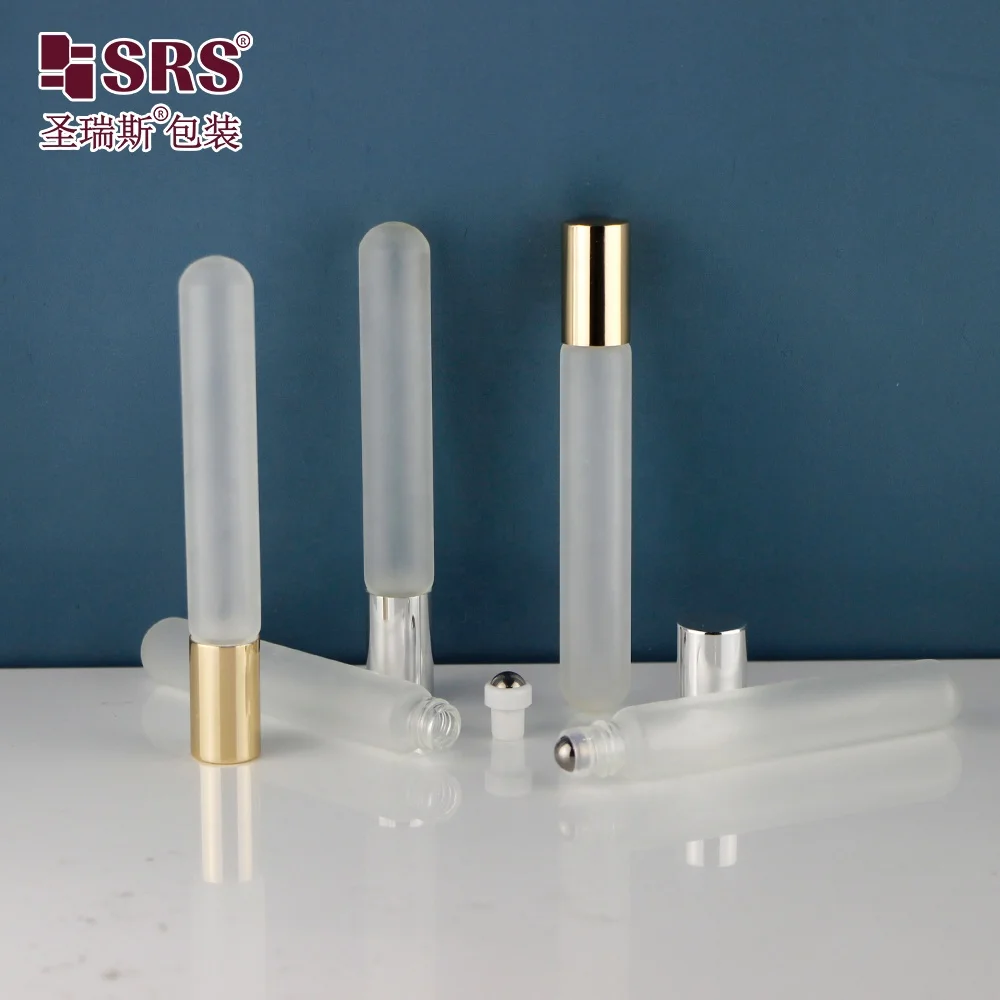 Hot Selling Glass Cosmetic Packaging Essential Oil Roller Bottle 10ML Roll-on Perfume Bottles