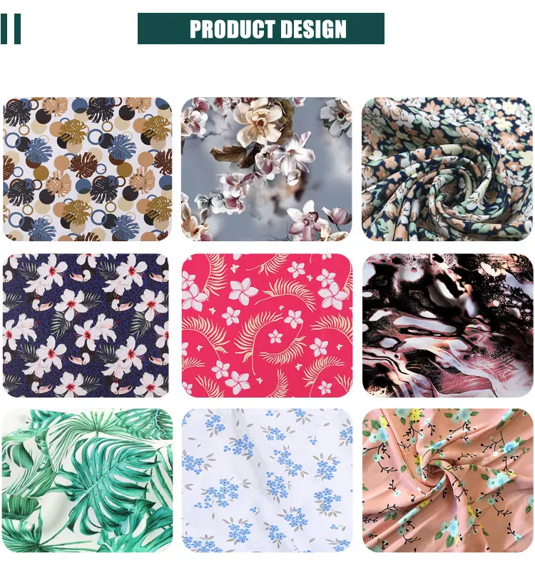 105-110gsm 100D 4 way stretch elastane fabric 95 polyester 5 spandex fabric flower dress super soft polyester spandex fabric