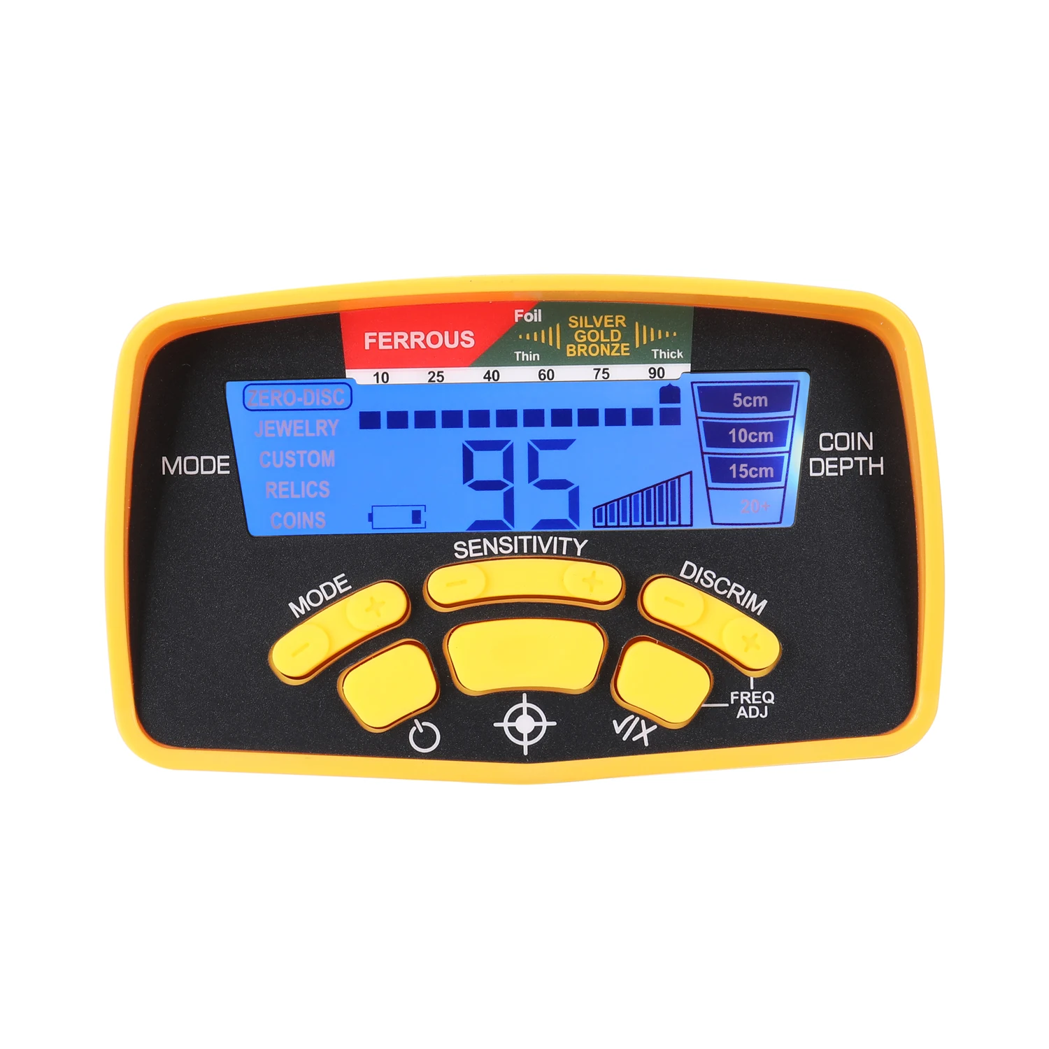 Professional Underground Metal Detector MD-6450 with Backup Light Digital Display 11" Waterproof Search Coil