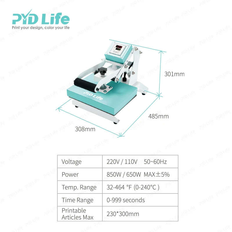 PYD Life flat press Custom Color Logo Hot Pressing Digital Open Drawer Large Format T Shirt Sublimation Flat Heat Press Mac