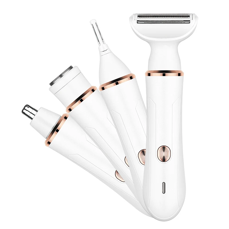 Four in one detachable hair removal head skin friendly hair removal device for women