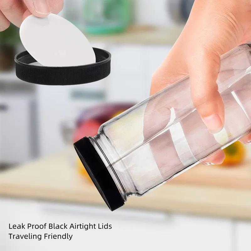 Wholesale 16oz Custom Glass Bottles with Straw and Black Lid 500ml Water Drink Juice Cup Milk Bottle