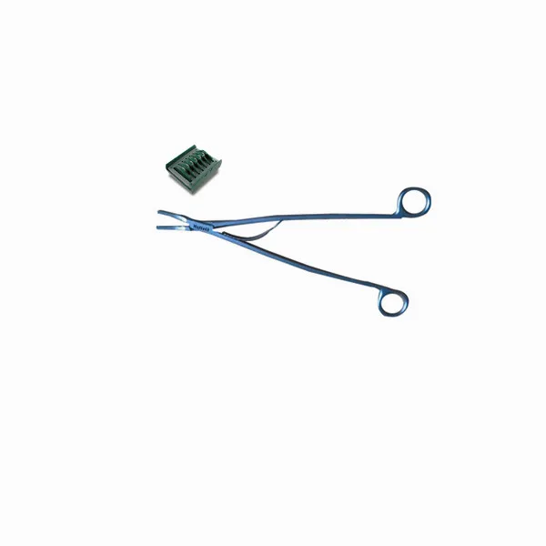 S size Green Powder metallurg curved open surgery endoclip hemolok applier/Haemostatic hem-o-lok clip applicator