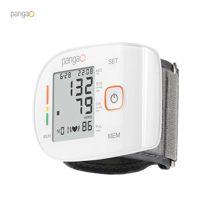 Pangao Factory CE Approved BP Machine Medical Hematomanometer Wrist Digital Blood Pressure Monitor Gauge