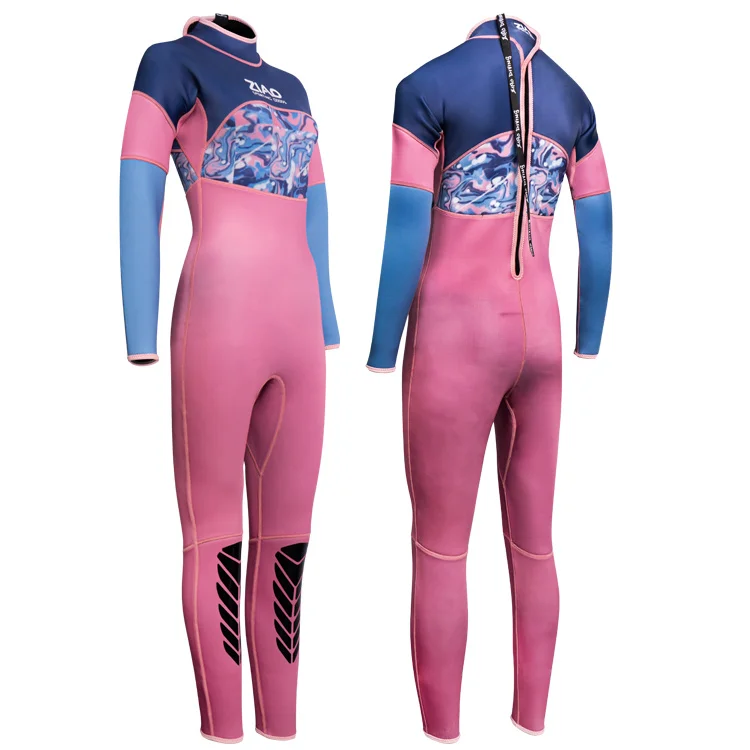 Newest Sale Women Surfing Freediving  Custom Logo 3MM Neoprene Back Zipper Diving Suit