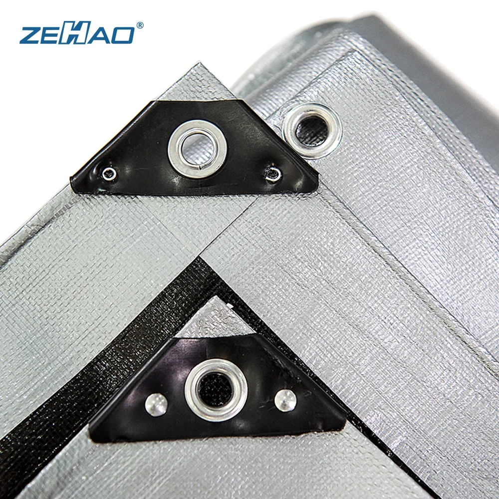 Black Silver Heavy Duty Density Weather And Yard Equipment Cover PE Tarp For Truck Tent Trailer Car Plastic Tarpaulin