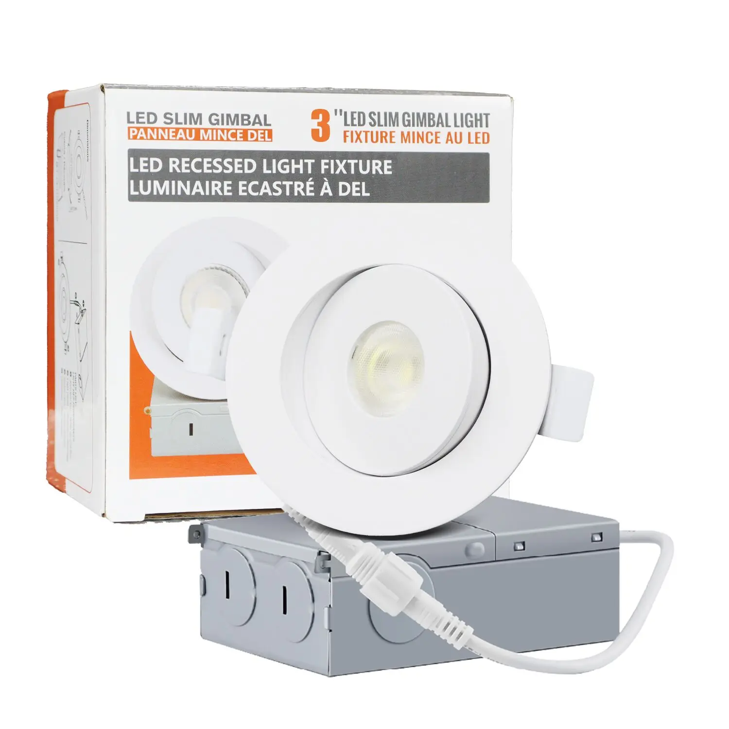Canless Recess Lighting Adjustable 3 4 6 Inches 9 Watt Selectable 3CCT 5CCT Dimmable Eyeball LED Downlight Gimbal