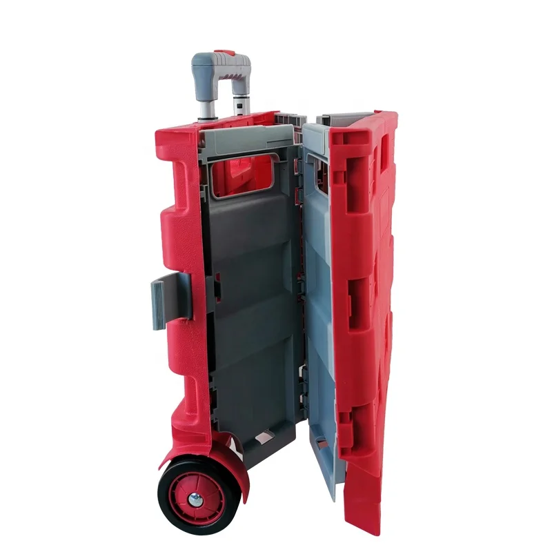 65L New Arrival Easy Storage Folding Shopping Two Wheels Trolley Smart Trolley Cart