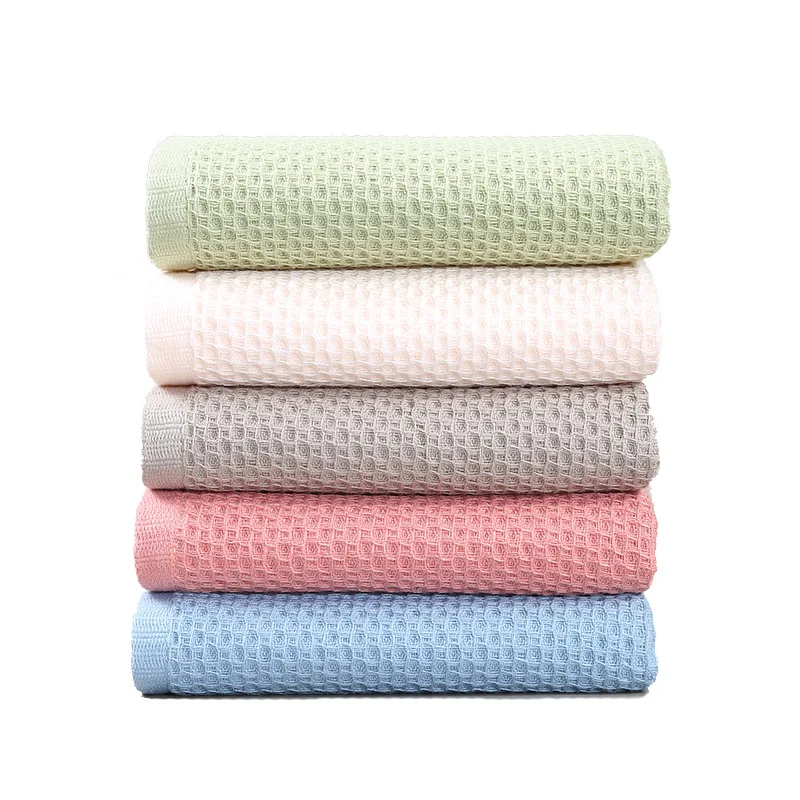 Hot Selling 100% Cotton Honeycomb Waffle Bath Towel  household absorbent gauze towel