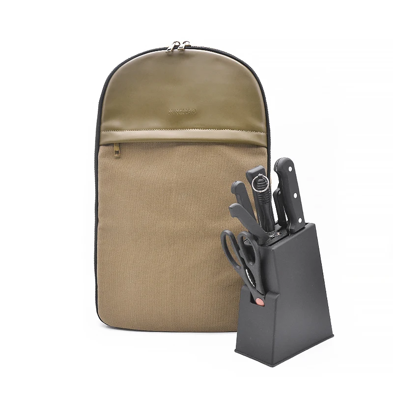 Professional Expandable l Waterproof Canvas  Kitchen Knife Carrier Tools Storage Organizer Bag Chef Knife Backpack For Chefs