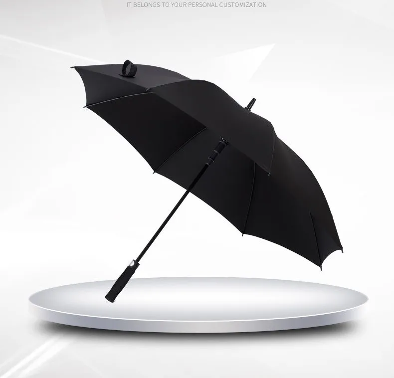 OEM Automatic Wholesale Classic Style Golf Umbrella 27/30/34 Inches Fabric Plastic Straight Handle Folding Business Travel Hand