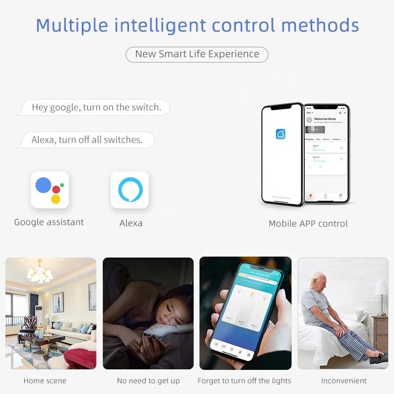New battery usage statistics switch tuya smart switch smart home product Wall light controller remote control
