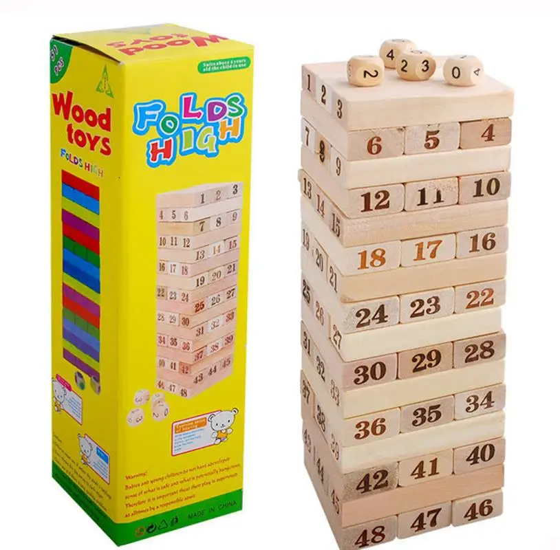 Деревянная башня с игральными играми 48 шт. нежный Монстр большого размера деревянная игра штабелирование классические игры на открытом воздухе для взрослых детей