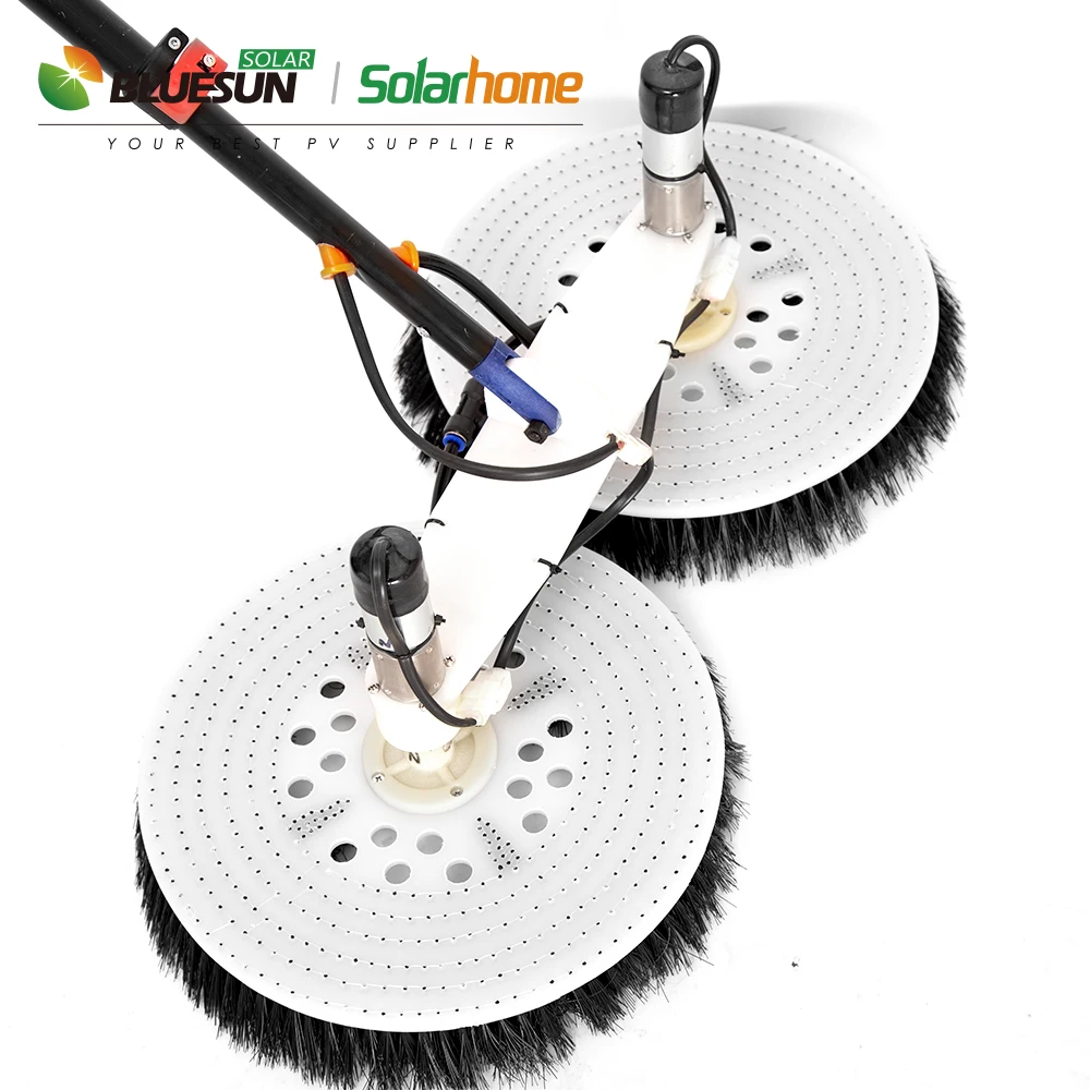 Solar Panel Cleaning Dry Water Washing Machine Automatic Brush With 3.5m 5.5m 7.5m Telescopic Handle