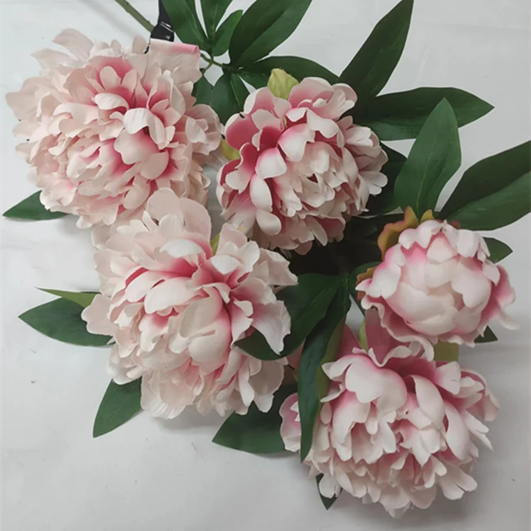 Wholesale High Quality Artificial Fabric Peony Flower Real Touch For Wedding Home Party Decoration Table Center