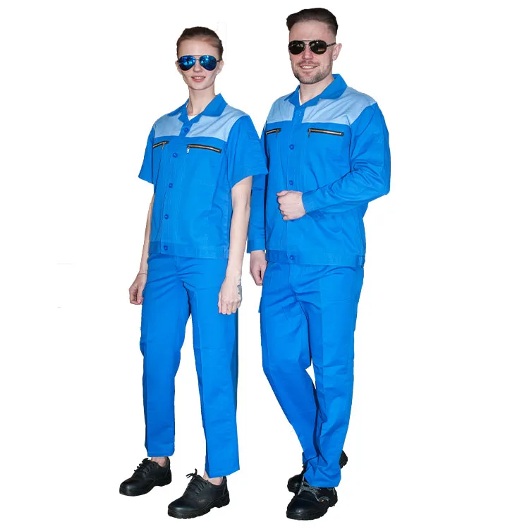 2021 hot windproof and breathable overalls pure cotton short sleeves can be customized