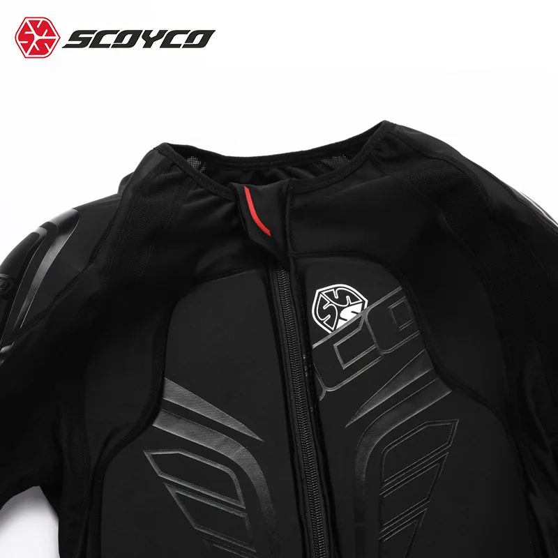SCOYCO AM03 Мужская мотоциклетная куртка для мотокросса для езды на мотоцикле Утвержденная CE растягивающаяся тонкая защита для груди и спины