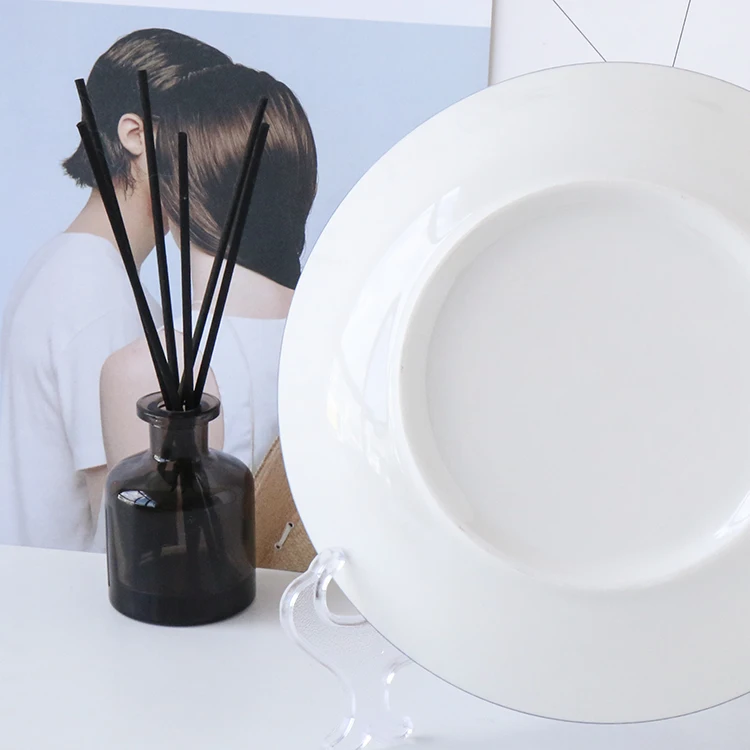 
Light green spiral pattern moon soup plate ceramic plate household tableware dish plate 