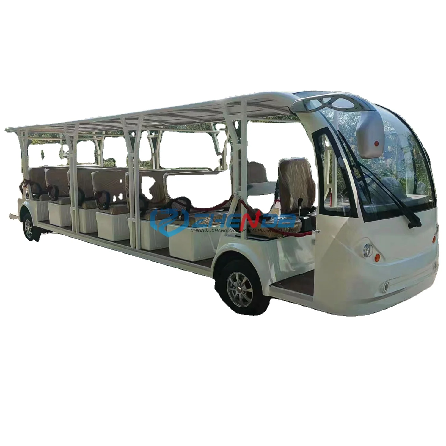 72v Low Speed Vintage Classical Golf Cart 11 Seats Shuttle Electric Classic Sightseeing Car