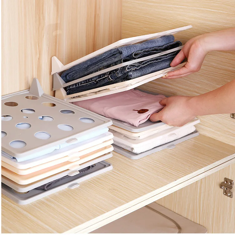 Factory Direct Creative Home Clothes Storage Folding Ironing Board Lazy T-shirt Shirt Anti-wrinkle Folding Ironing Board Storage
