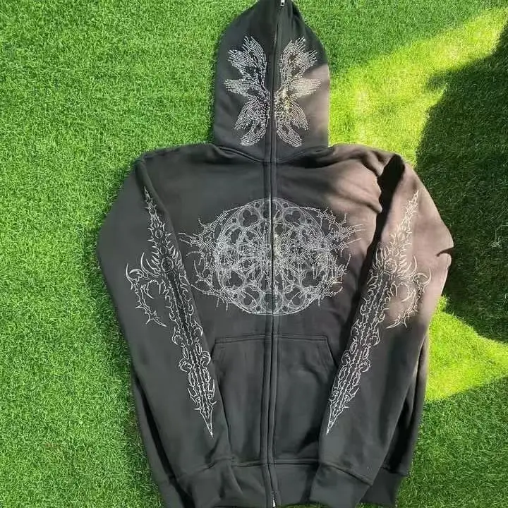 Wholesale Print Long Sleeve Unisex Casual Sports Custom Logo Zip up Hoodie 100%Cotton Pullover  Heavyweight Hoodie for Men