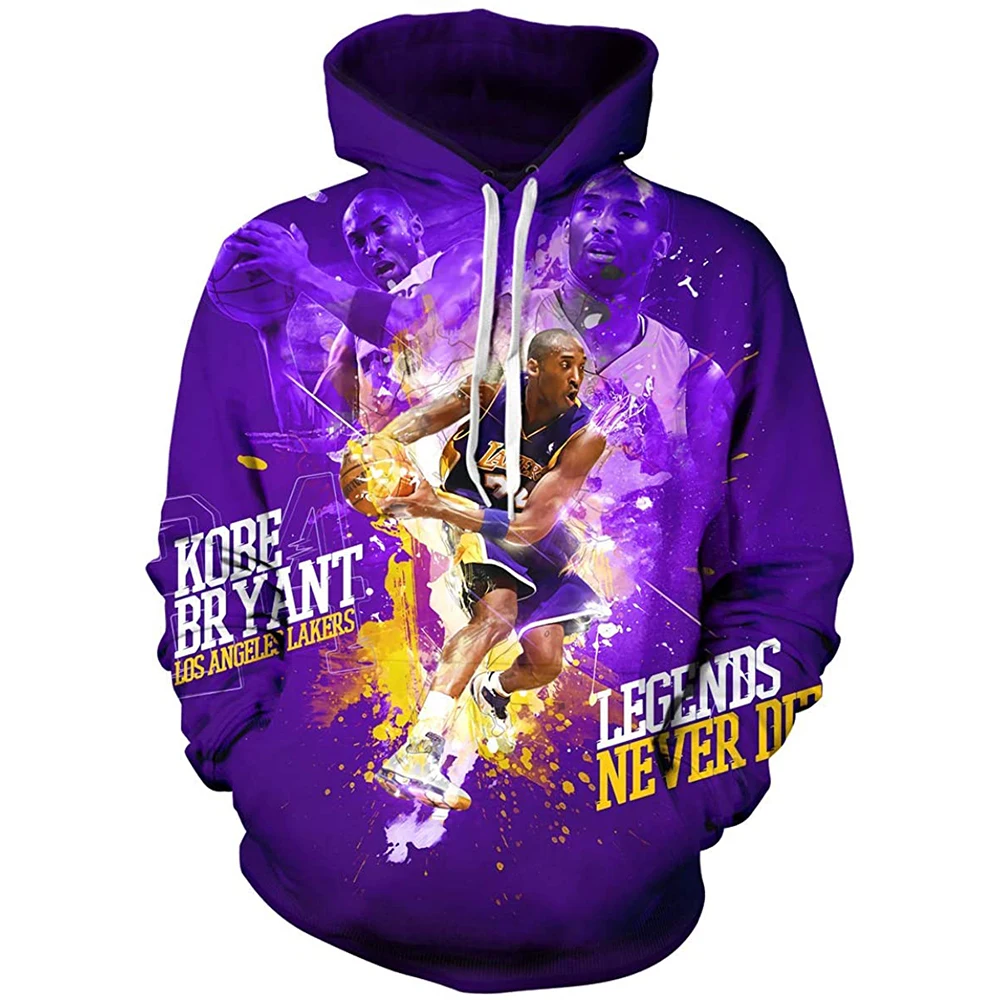Cailian Dropshipping all over print Basketball Superstar Number 24 No single winter custom mens hoodies print on demand
