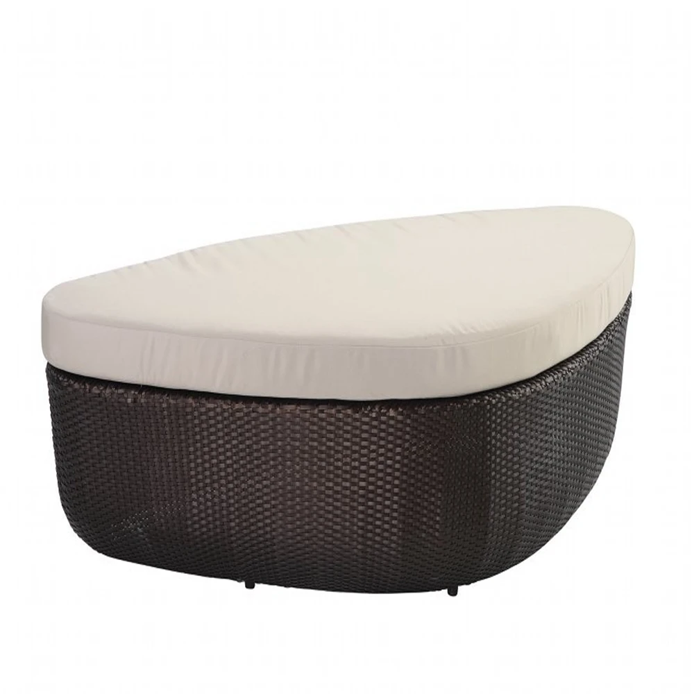 Audu Outdoor Wicker Garden Oval Round Bed