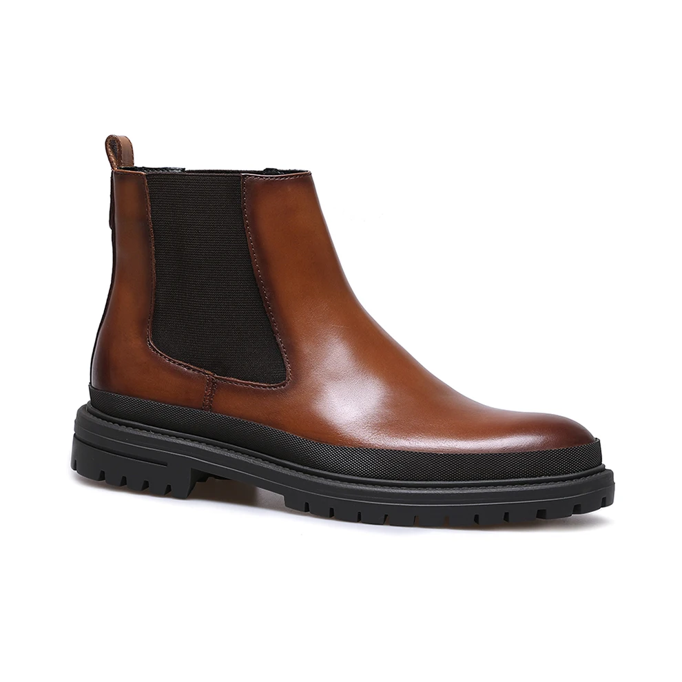 
Stylish outdoor winter man ankle dress shoes leather boots for men 