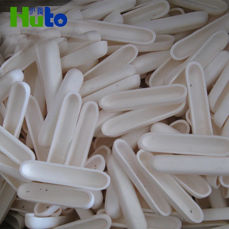 High temperature aluminum  crucible 99.6% alumina boat crucible