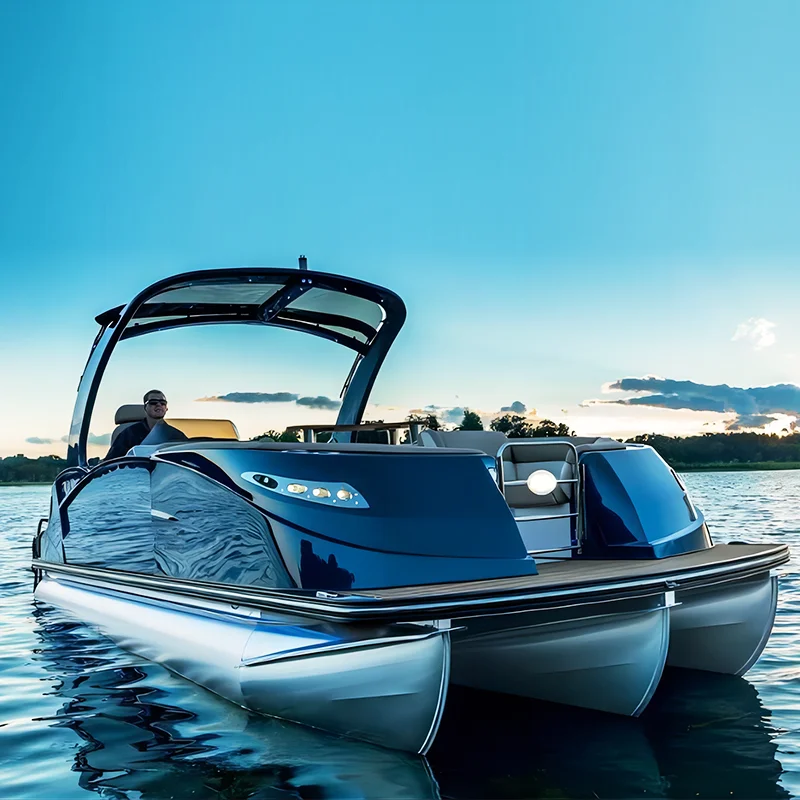 New Creative Water Bus House Boat Pontoon Luxury Yachts with motor for sale