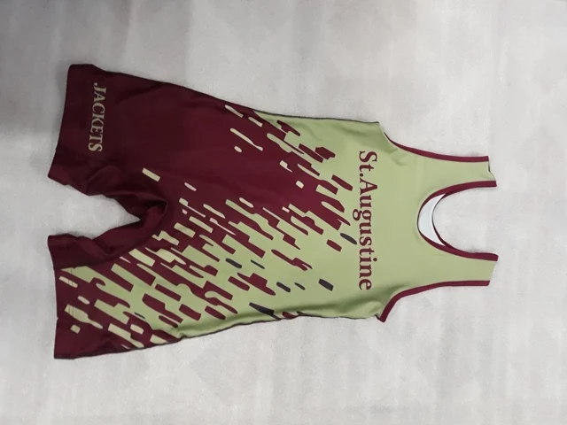 Custom Logo Sublimation Sportswear Camo Weightlifting Youth Singlet Suit Wrestling Singlet