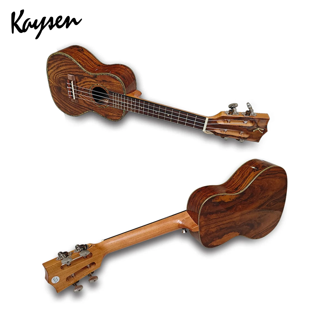 KAYSEN Small Bocote Wooden Guitar Concert/Tenor Ukulele in Stock
