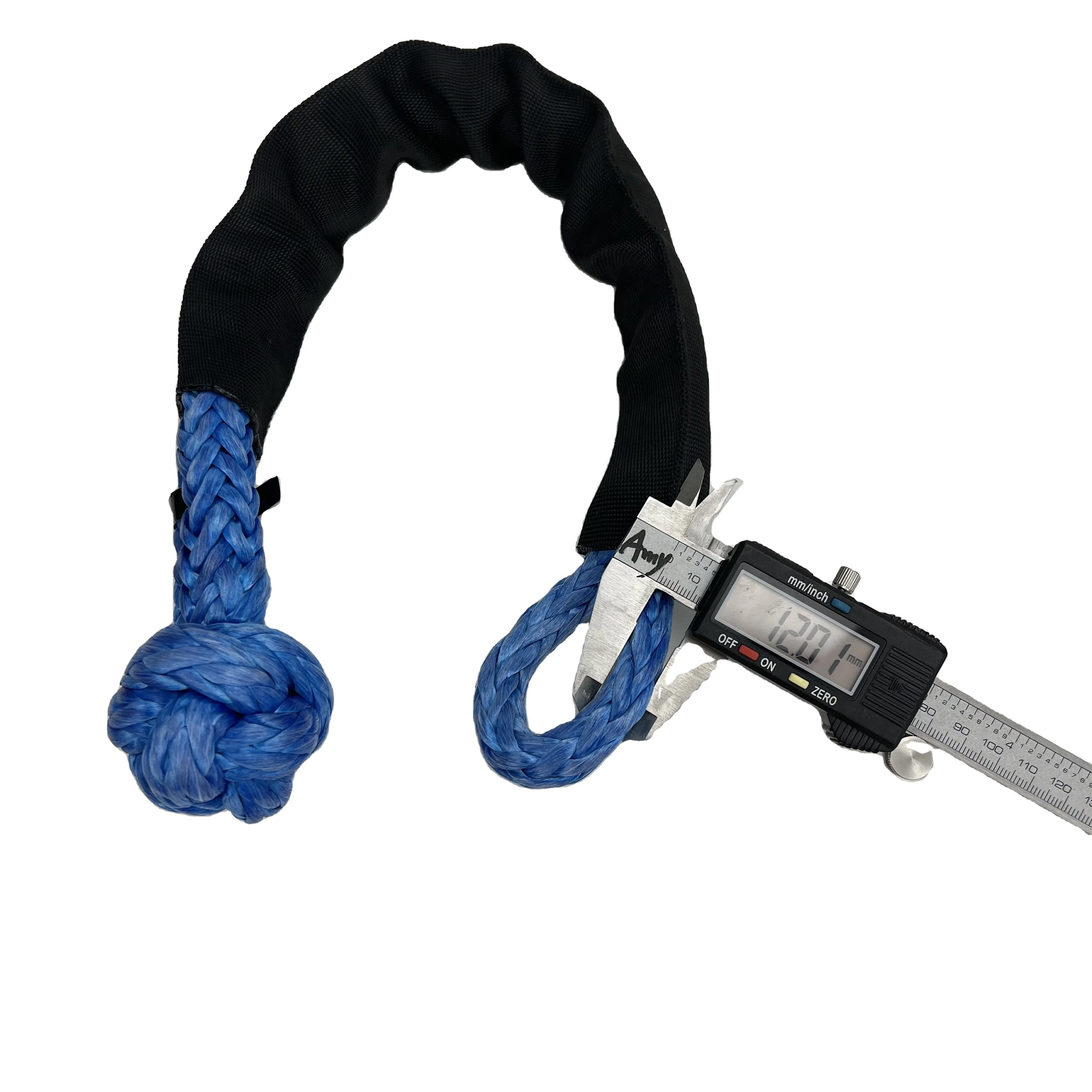 High tensile 12 MM Recovery Kinetic Rope Soft Shackle kinetic rope